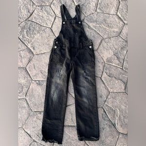 Youth L (10-12) Old Navy black overalls